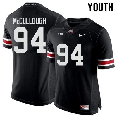 NCAA Ohio State Buckeyes Youth #94 Roen McCullough Black Nike Football College Jersey EMW3745AC